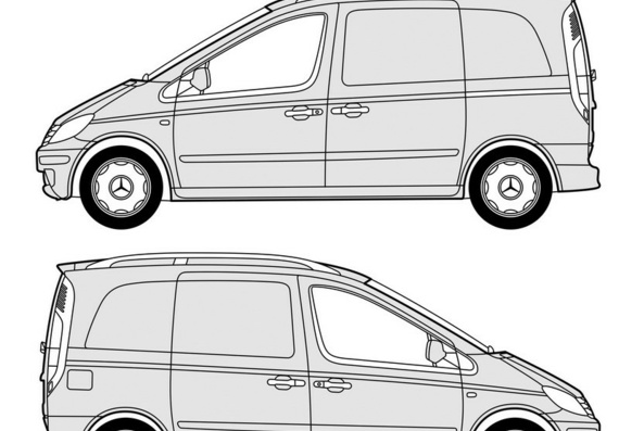 Mercedes-Benz Vaneo (2002) (Mercedes Benz Vaneo (2002)) - drawings of the car